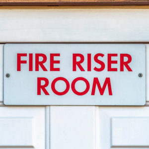 fire riser room sign