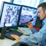 Security,Worker,During,Monitoring ,Video,Surveillance,System
